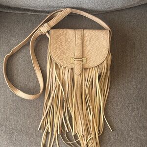 Fringe Tan Crossbody Bag